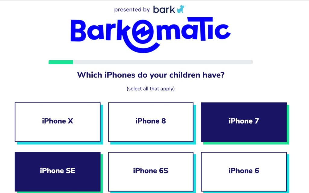 Bark-o-matic Cell Phone Choices